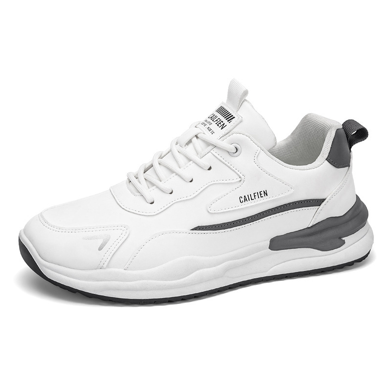 Muške bijele prozračne tenisice s debelim potplatom – casual svakodnevne tenisice stil dad shoes, jesen 2025