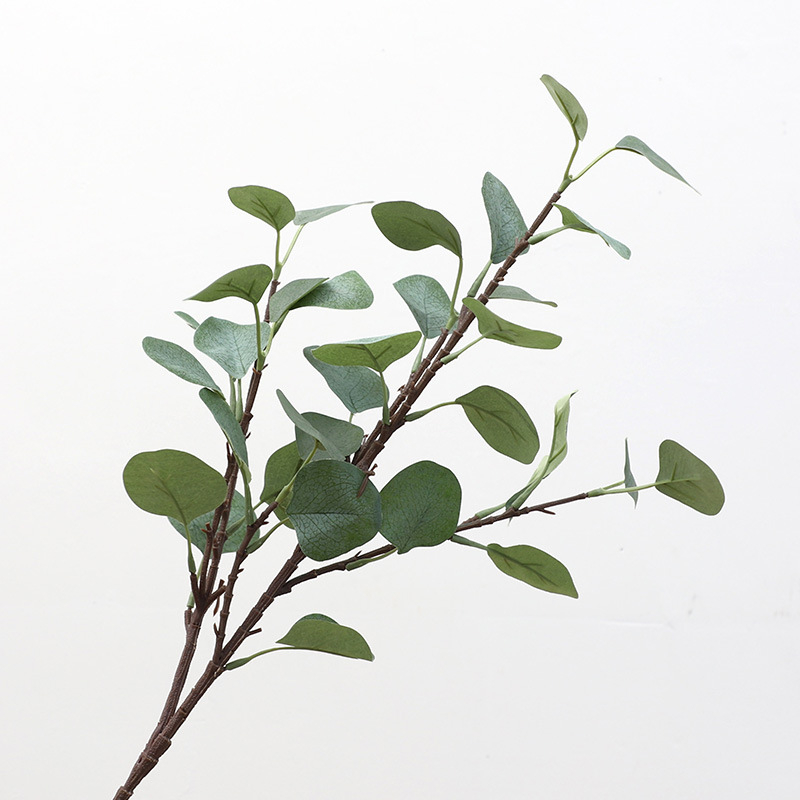 Изкуствена стена със листа евкалипта и Money Leaves, коприна зеленина, височина 46 cm, за домашна декорация, сватби и фотографски реквизит