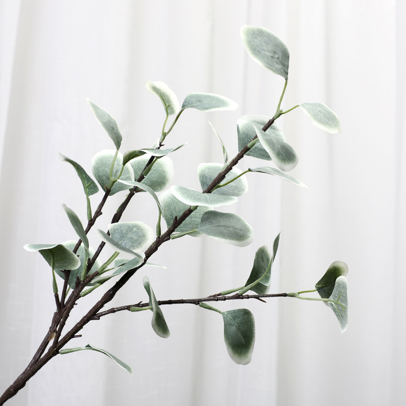 Изкуствена стена със листа евкалипта и Money Leaves, коприна зеленина, височина 46 cm, за домашна декорация, сватби и фотографски реквизит