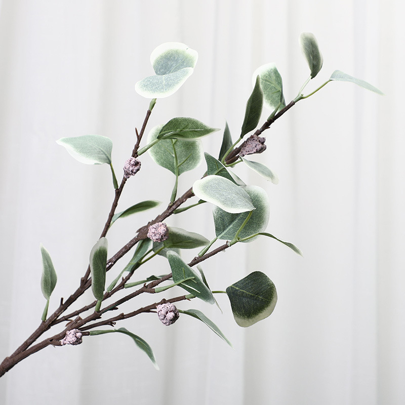 Изкуствена стена със листа евкалипта и Money Leaves, коприна зеленина, височина 46 cm, за домашна декорация, сватби и фотографски реквизит
