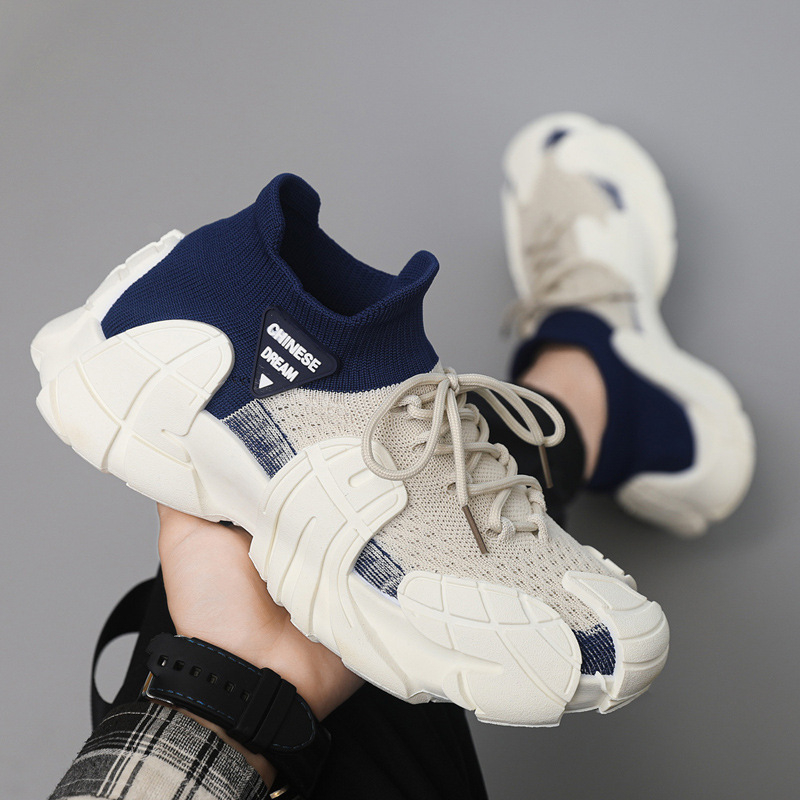 Férfi dad shoes stílusú sportcipő, légáteresztő hálós felsőrésszel, könnyű és kényelmes nyáron, tavasszal és ősszel
