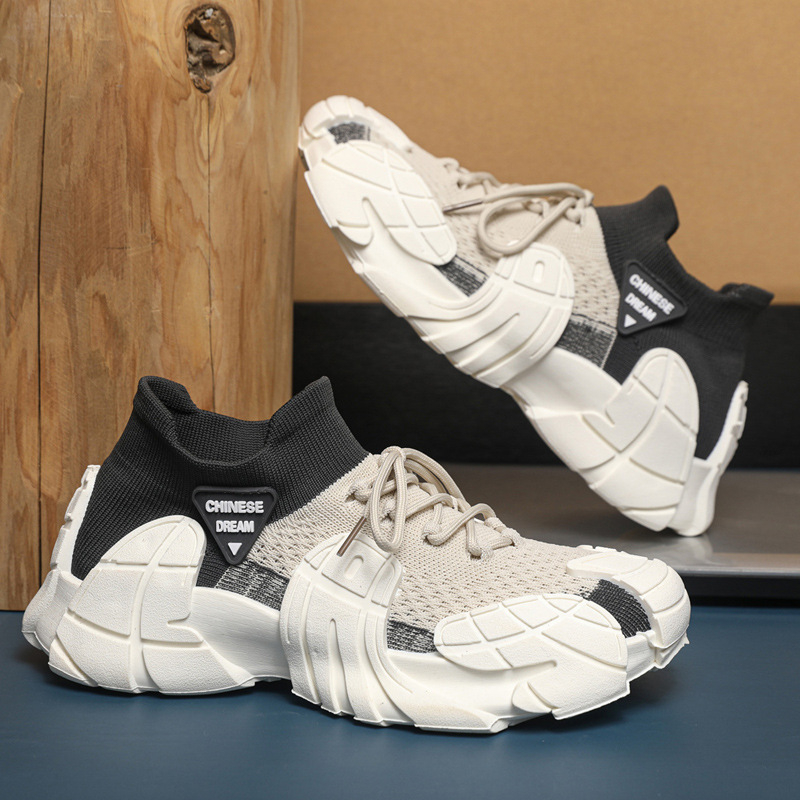 Férfi dad shoes stílusú sportcipő, légáteresztő hálós felsőrésszel, könnyű és kényelmes nyáron, tavasszal és ősszel