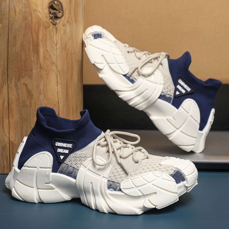 Férfi dad shoes stílusú sportcipő, légáteresztő hálós felsőrésszel, könnyű és kényelmes nyáron, tavasszal és ősszel