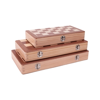 Magnetska sklopiva velika drvena šahovnica - set