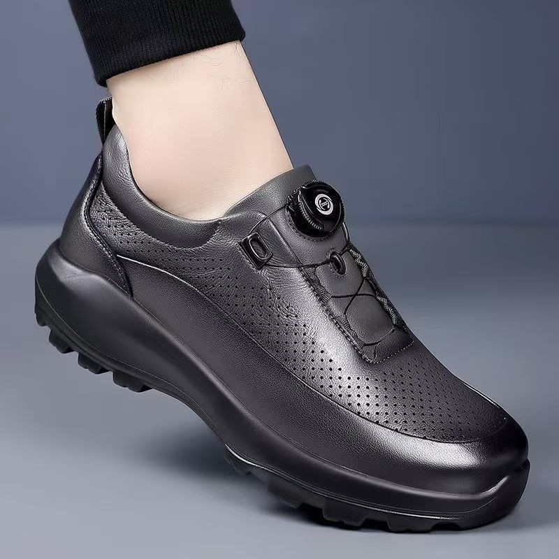 Muške kožne cipele s kopčom, retro casual stil, prozračna mekana potplata, vrhunska teleća koža, za proljeće i jesen.