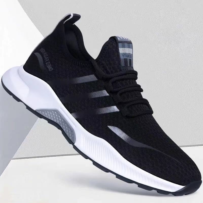 Muške tenisice s debelim potplatom, slip-on, za proljeće-ljeto-jesen; prozračne, lagane, protuklizne, otporne na habanje