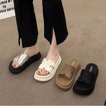 Ženske sandale s debelim potplatom, ljeto 2025, casual plažne obuće, uz suknje