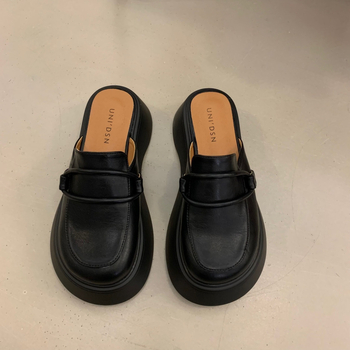 Zhike ženske slip-on cipele u japanskom retro stilu s debelim potplatom, gornjište od mikrovlakna, podstava od kože, svakodnevna obuća, proljeće–ljeto 2024