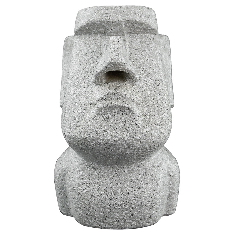 Moai вдъхновена забавна стойка за очила, декоративна държач за моливи от смола и настолен декор с обратно течение дим
