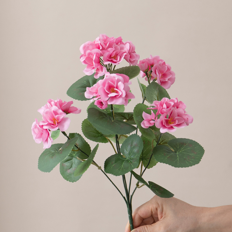 Изкуствен букет Begonia, ваза за сухи цветя, домашна декорация в дзен стил