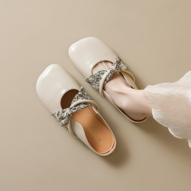 Weiwei Girl 993-7 Ženske cipele s kvadratnim vrhom, Slip-On, mekan potplat, zatvoren vrh, ljetna obuća