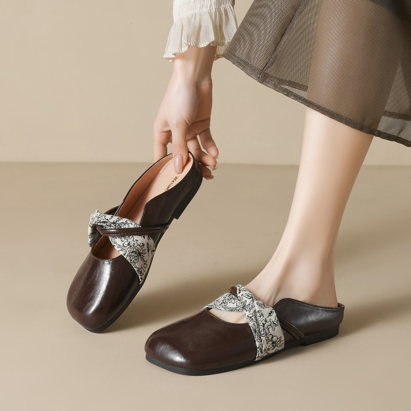 Weiwei Girl 993-7 Ženske cipele s kvadratnim vrhom, Slip-On, mekan potplat, zatvoren vrh, ljetna obuća