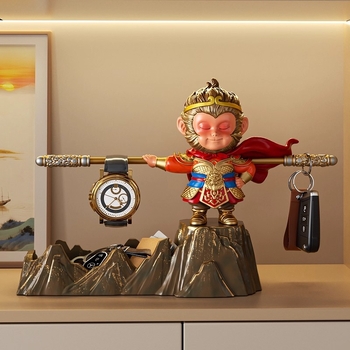 Sun Wukong декоративна ключодържател и входна украса – резинова фигура за антре, поставка за обувки
