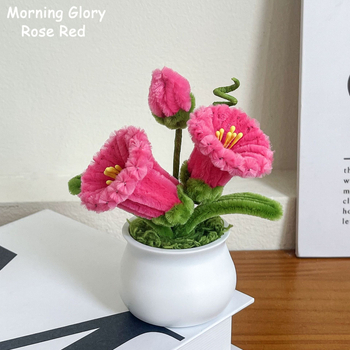 Изкуствено растение Morning Glory с усукващ се стебло, саксийно цвете за домашен декор