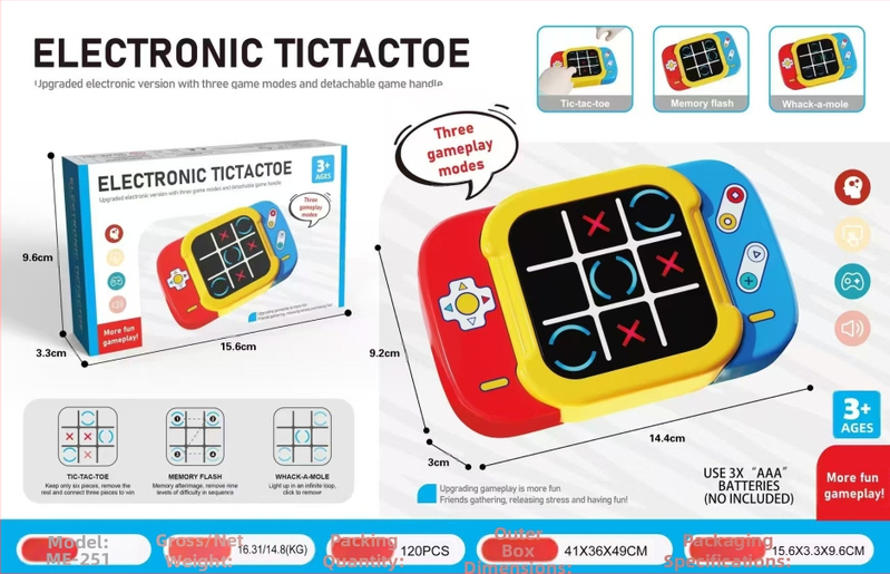 Inteligentna elektronička igra Tic-Tac-Toe 4-u-1, edukativna stolna igra za djecu