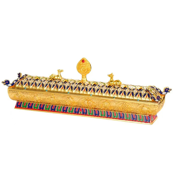 Tibetanski oslikani kadilni posuda za miris, kućna upotreba, motiv Jokhang Temple, zlatni kotačić i dvostruki jelen
