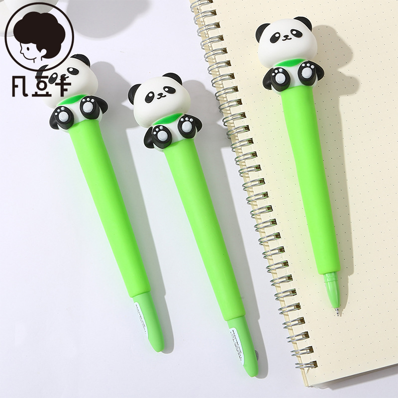 Fanduka гел писалка с Panda, карикатурен дизайн, не се изтрива, ученическа канцелария