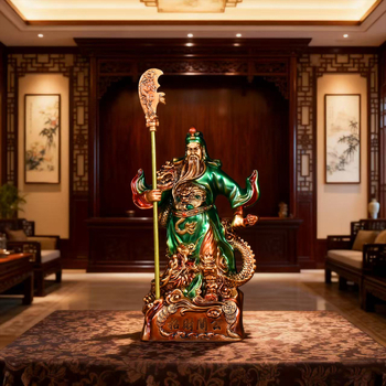 Статуя Guan Yu, Бога на богатството, привличаща богатство, подходяща за преместване в нов дом и откриване на офис/магазин, декоративна фигура за бюро.