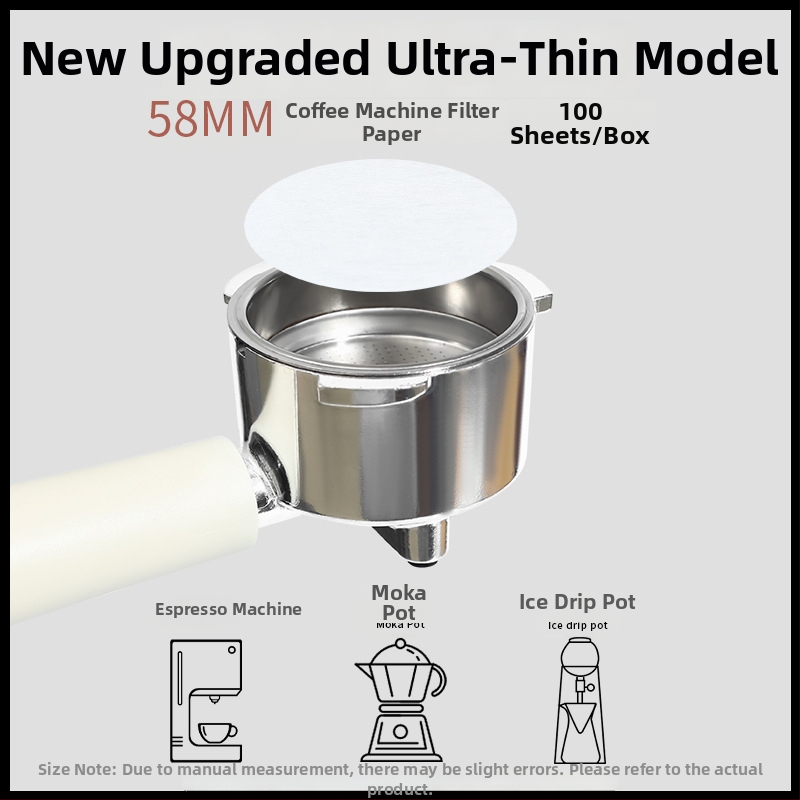 Okrúhly kávový filtračný papier pre moka kávovar – sekundárny filter, 58 mm univerzálny