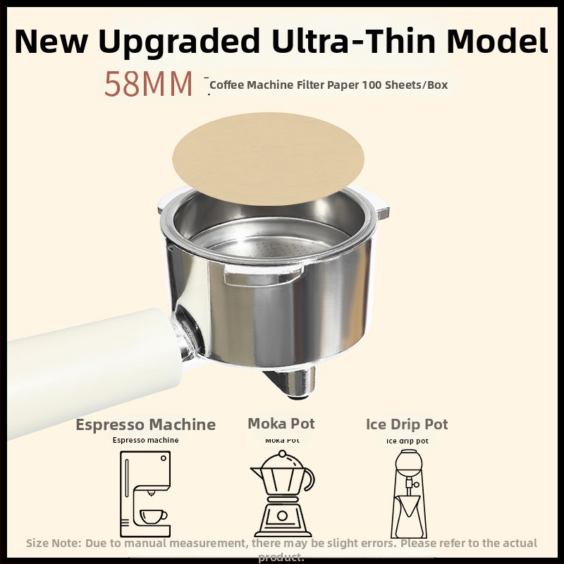 Okrúhly kávový filtračný papier pre moka kávovar – sekundárny filter, 58 mm univerzálny