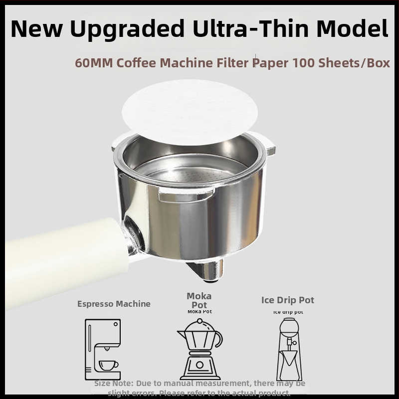 Okrúhly kávový filtračný papier pre moka kávovar – sekundárny filter, 58 mm univerzálny