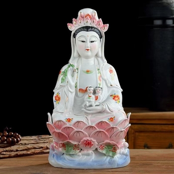 Статуя Guanyin Bodhisattva, керамична, ръчна изработка, за домашна употреба, декор за дневна стая