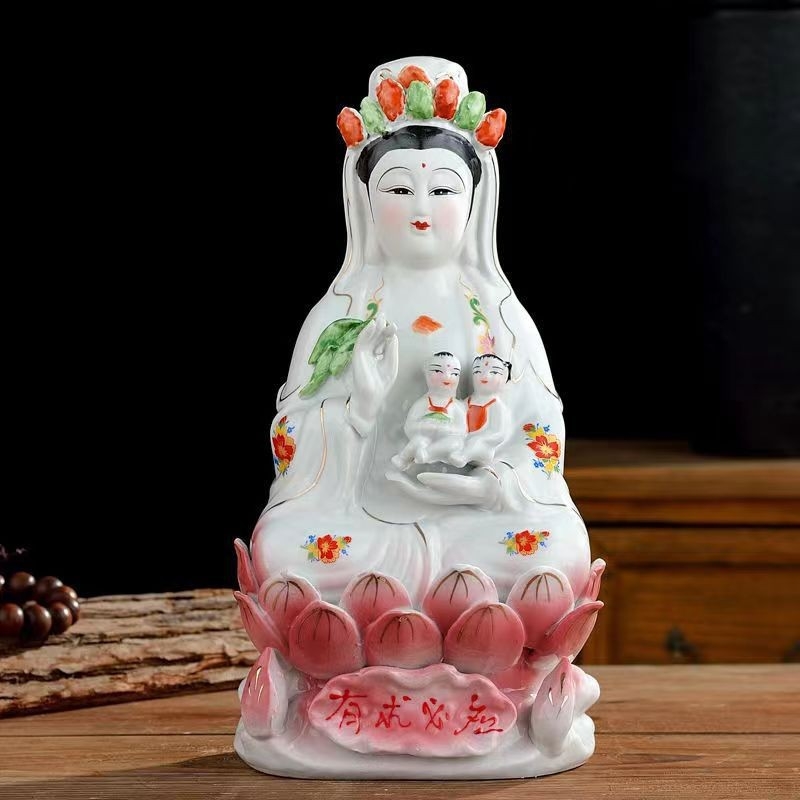 Статуя Guanyin Bodhisattva, керамична, ръчна изработка, за домашна употреба, декор за дневна стая