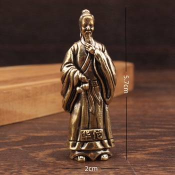 Латунни статуи на Li Shizhen и Hua Tuo – исторически медицински фигури, декоративни статуетки