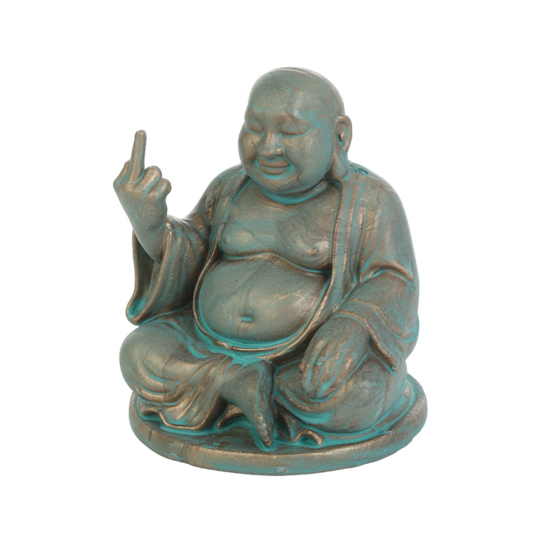 Akvarisztikai dekoráció: Maitreya Buddha szobor réz utánzatú felülettel, díszfigura mecha harcos stílusban, antik felülettel