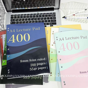 200 страници, 55 г/м², ултра тънък и фин бележник, минималистичен за ученици, за запис и упражнения