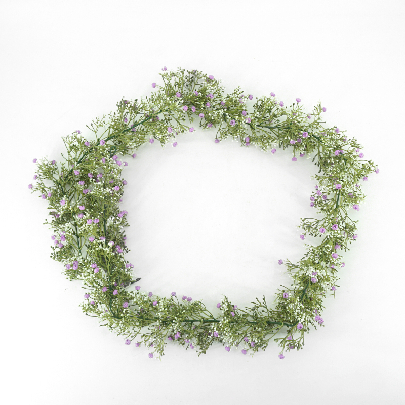 Изкуствен букет Baby's Breath и зелени лози за интериорна декорация на дневната, височина 100–200 cm