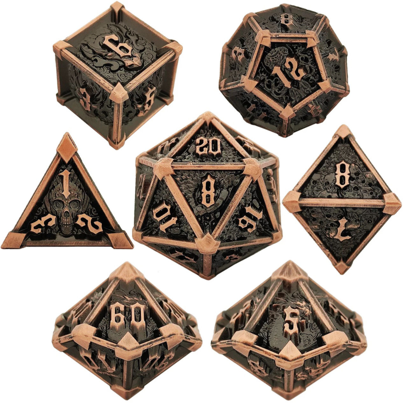 Metalne kocke set s 7 različitih oblika, Cthulhu RPG kocke za D&D i stolne igre