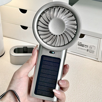 Mros USB зареждащ ръчен вентилатор, високоскоростен турбинен дизайн, вградена батерия 1000–1200 mAh, 5 скорости, тих до 36 дБ, 6+ лопатки
