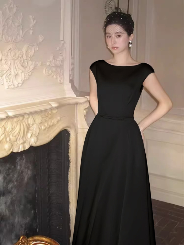 Francuska saten haljina za vjenčanje, lagana, elegantna i minimalistička za zaruke, prikladna za sitnu građu, bijela haljina za civilni brak