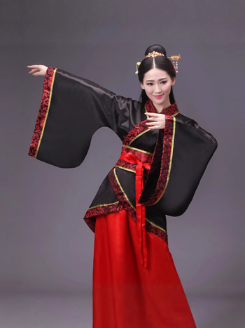 Ženski kostim Hanfu-Tang za izvedbu, suknja s dvostrukim zakrivljenim rubom, vilinski stil