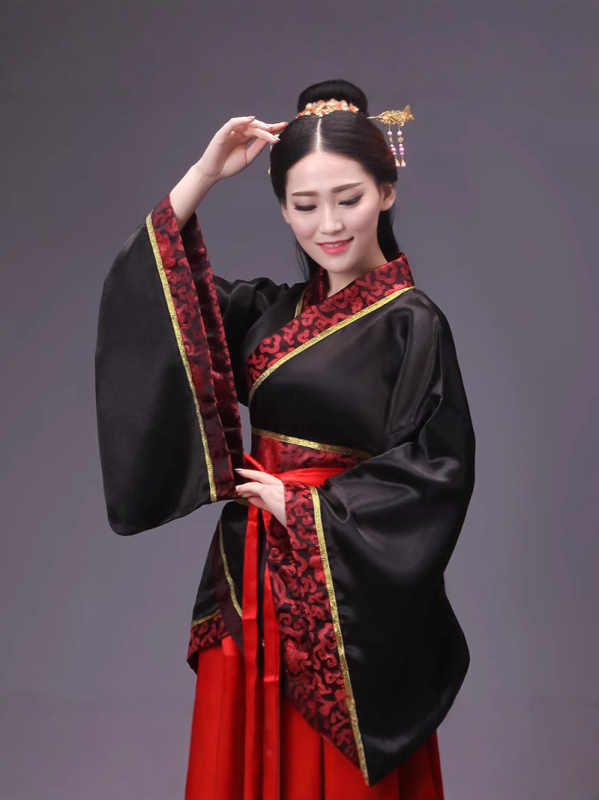 Ženski kostim Hanfu-Tang za izvedbu, suknja s dvostrukim zakrivljenim rubom, vilinski stil