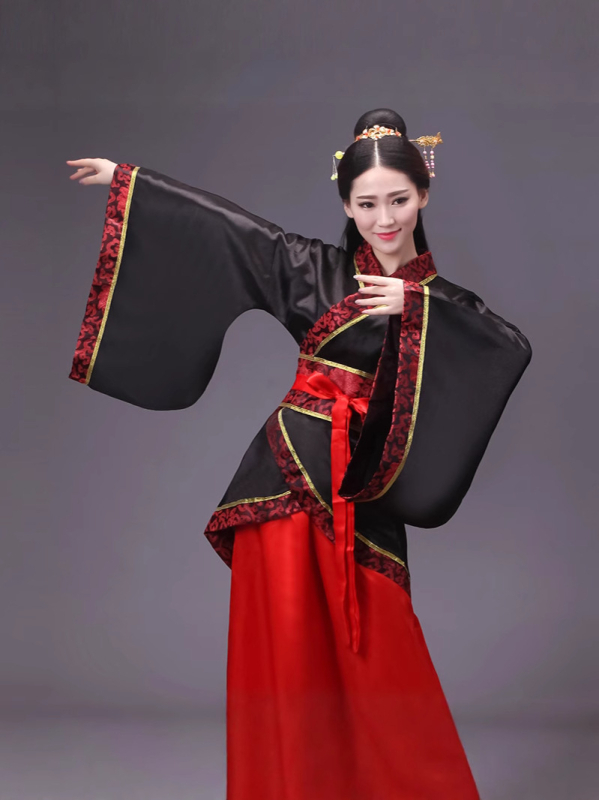 Ženski kostim Hanfu-Tang za izvedbu, suknja s dvostrukim zakrivljenim rubom, vilinski stil