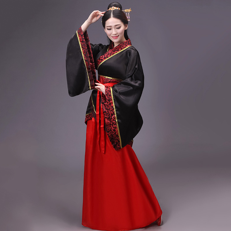 Ženski kostim Hanfu-Tang za izvedbu, suknja s dvostrukim zakrivljenim rubom, vilinski stil