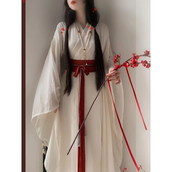 Hanfu set za žene — križani ovratnik, neobičan ogrtač, široki rukavi, kineski stilski drevni kostim