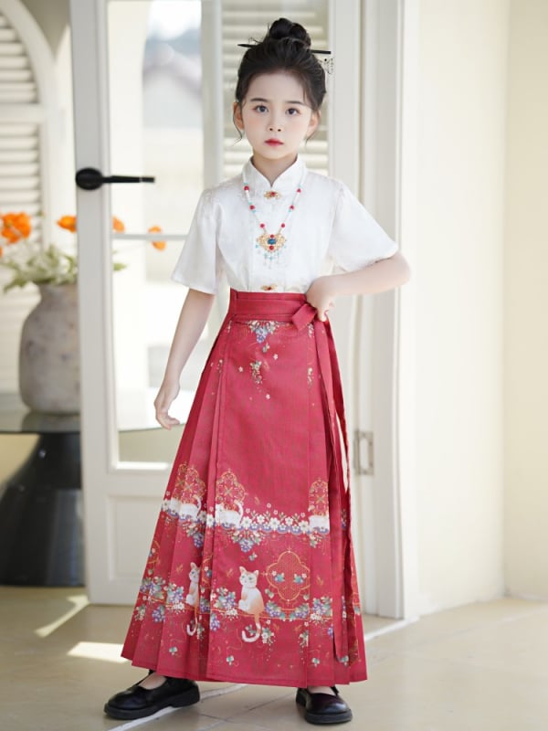 Ljetni hanfu set za djevojčice – Ming stil Tang kostim