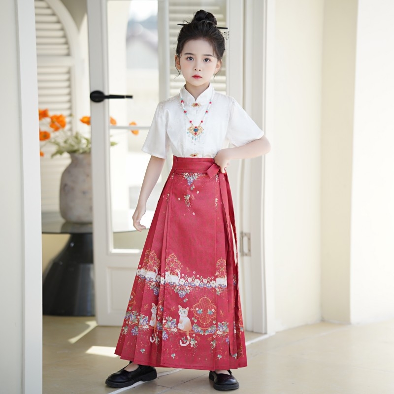 Ljetni hanfu set za djevojčice – Ming stil Tang kostim