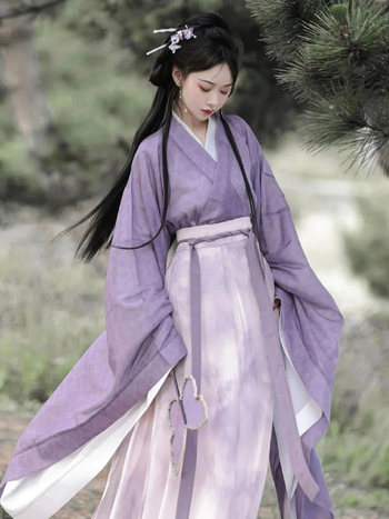 Ženski hanfu u Wei Jin stilu: preklopni ovratnik, široki rukavi, lagani ljetni model, drevni kostim s nježnim eteričnim sjajem, osmerostruka suknja