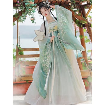 Ženski Hanfu dinastije Tang, ljeto, novi model Xiaoxiang Fantasy Night, Hezi suknja, kinesko nadahnuće, redizajniran dnevni komplet
