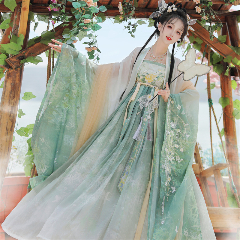 Ženski Hanfu dinastije Tang, ljeto, novi model Xiaoxiang Fantasy Night, Hezi suknja, kinesko nadahnuće, redizajniran dnevni komplet