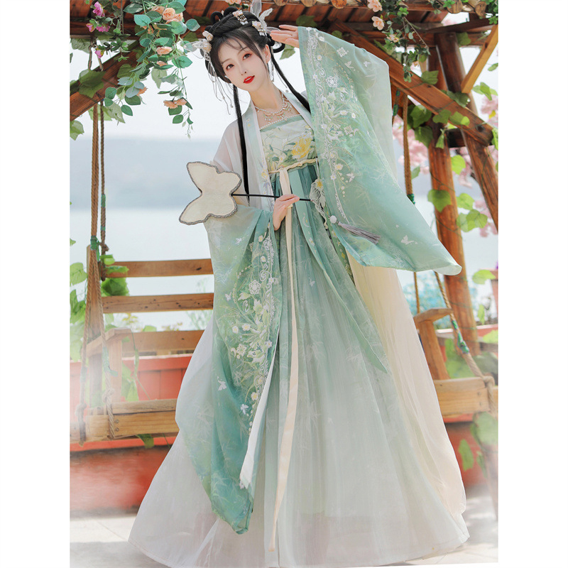 Ženski Hanfu dinastije Tang, ljeto, novi model Xiaoxiang Fantasy Night, Hezi suknja, kinesko nadahnuće, redizajniran dnevni komplet
