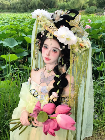 Ženska Hanfu suknja s raskošnim vezom, inspirirana dinastijama Sjeverne i Južne, motiv leptira, svakodnevni eterični stil