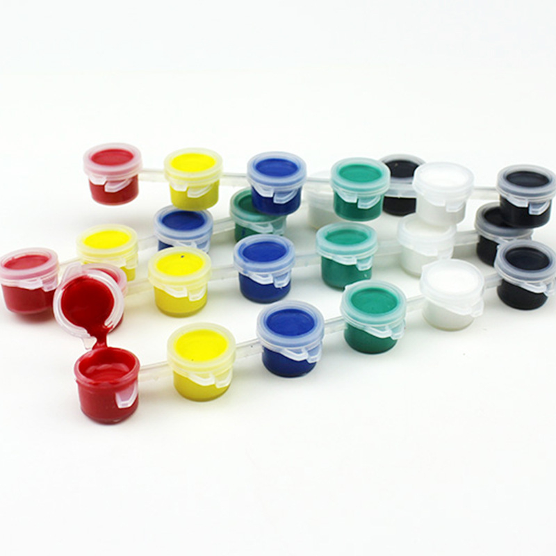 Soo Duo set od 6 akrilnih boja s četkicom za djecu DIY umjetnost
