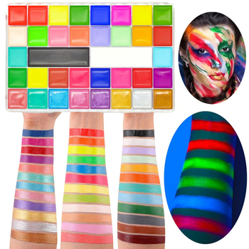 Set od 36 boja uljnih boja za crtanje tijela i lica, pigmenti za body painting, Valentinovo make-up