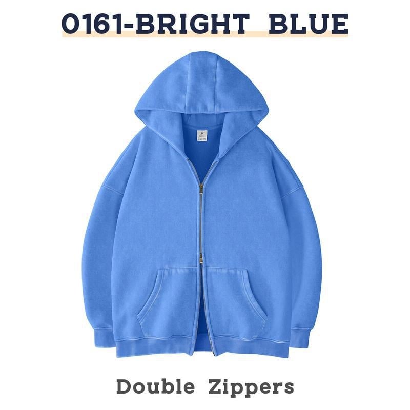 2025 Hoodie s kapuljom i zatvaračem, oversize, debeli materijal, retro stil