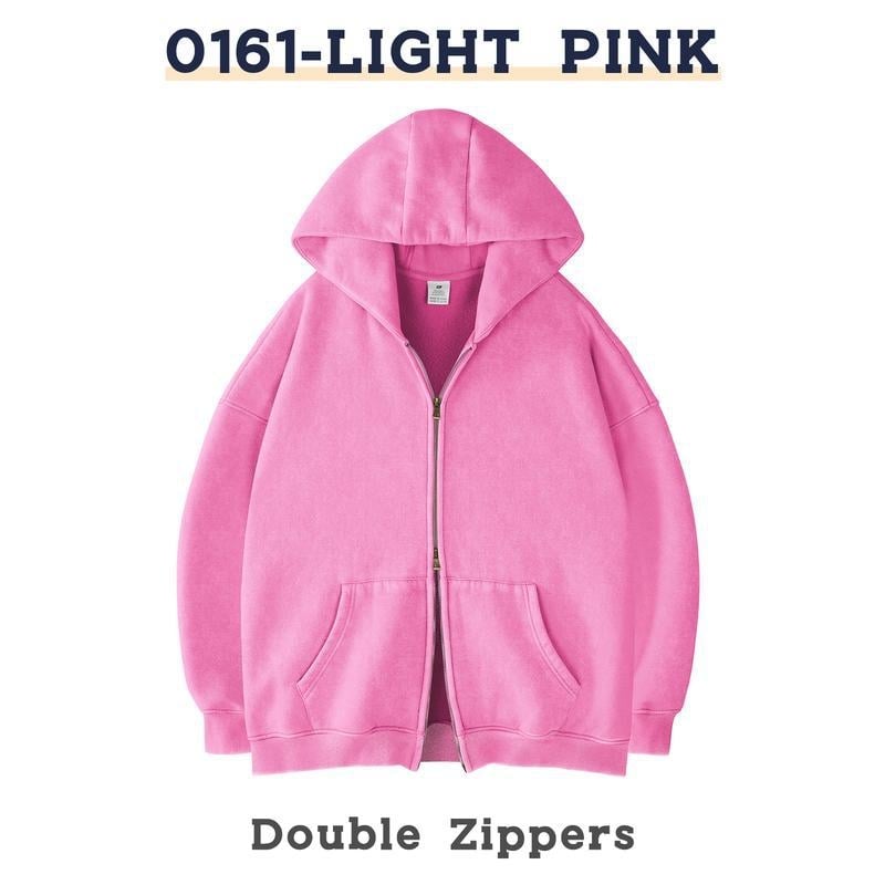 2025 Hoodie s kapuljom i zatvaračem, oversize, debeli materijal, retro stil